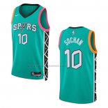 Maglia San Antonio Spurs Jeremy Sochan #10 Citta 2022-23 Verde