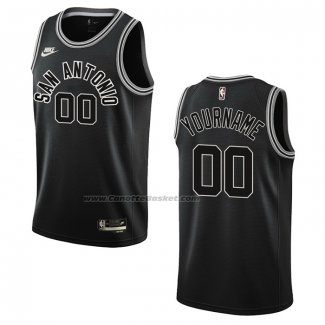 Maglia San Antonio Spurs Personalizzate Classic 2022-23 Nero