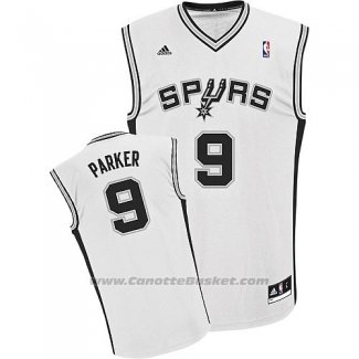 Maglia San Antonio Spurs Tony Parker #9 Bianco