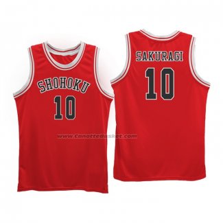 Maglia Shohoku Sakuragi NO 10 Rosso