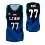 Maglia Slovenia Luka Doncic NO 77 Tokyo 2021 Blu2