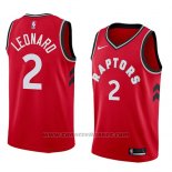 Maglia Tornto Raptors Kawhi Leonard #2 Icon 2018 Rosso