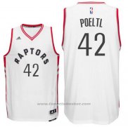 Maglia Toronto Raptors Jakob Poeltl #42 Bianco