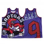 Maglia Toronto Raptors Serge Ibaka #9 Mitchell & Ness Big Face Viola