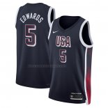 Maglia USA 2024 Anthony Edwards #5 Blu