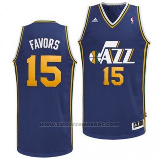 Maglia Utah Jazz Derrick Favors #15 Blu