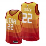 Maglia Utah Jazz Jeff Green #22 Citta Arancione