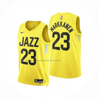 Maglia Utah Jazz Lauri Markkanen No 23 Icon 2024-25 Giallo