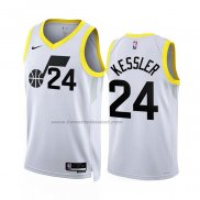 Maglia Utah Jazz Walker Kessler #24 Association 2022-23 Bianco