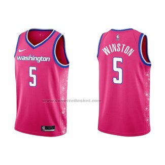 Maglia Washington Wizards Cassius Winston #5 Citta 2022-23 Rosa