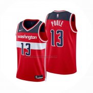 Maglia Washington Wizards Jordan Poole No 13 Icon 2024-25 Rosso
