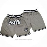 Pantaloncini Brooklyn Nets Just Don Grigio