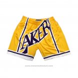 Pantaloncini Los Angeles Lakers Mitchell & Ness Big Face Giallo