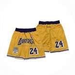 Pantaloncini Los Angeles Lakers Mitchell & Ness Just Don 2007-08 Giallo