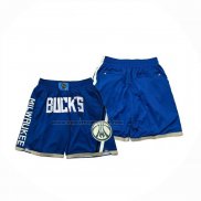 Pantaloncini Milwaukee Bucks Citta Just Don 2024-25 Blu
