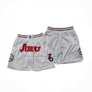 Pantaloncini Philadelphia 76ers Citta Just Don 2024-25 Bianco