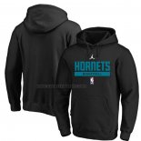 Felpa con Cappuccio Charlotte Hornets Practice Performance 2022-23 Nero