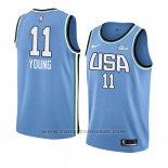 Maglia 2019 Rising Star Trae Young #11 USA Blu