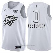 Maglia All Star 2018 Oklahoma City Thunder Russell Westbrook #0 Bianco