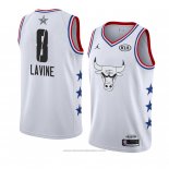 Maglia All Star 2019 Chicago Bulls Zach Lavine #8 Bianco