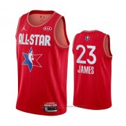 Maglia All Star 2020 Los Angeles Lakers LeBron James #23 Rosso