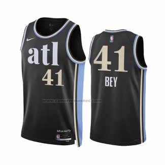 Maglia Atlanta Hawks Saddiq Bey #41 Citta 2023-24 Nero