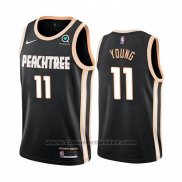 Maglia Atlanta Hawks Trae Young #11 Citta 2019-20 Nero