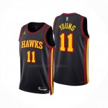 Maglia Atlanta Hawks Trae Young No 11 Statement 2025-26 Nero