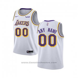 Maglia Bambino Los Angeles Lakers Personalizzate Association 2018-19 Bianco