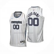 Maglia Bambino Memphis Grizzlies Personalizzate Citta 2025-26 Bianco