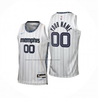 Maglia Bambino Memphis Grizzlies Personalizzate Citta 2025-26 Bianco