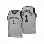 Maglia Bambino San Antonio Spurs Victor Wembanyama No 1 Statement 2025-26 Grigio