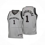 Maglia Bambino San Antonio Spurs Victor Wembanyama No 1 Statement 2025-26 Grigio