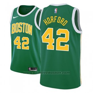 Maglia Boston Celtics Al Horford #42 Earned 2018-19 Verde