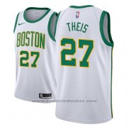 Maglia Boston Celtics Daniel Theis #27 Citta 2018-19 Bianco