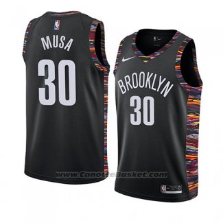 Maglia Brooklyn Nets Dzanan Musa #30 Citta 2019 Nero