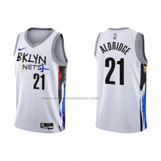 Maglia Brooklyn Nets Lamarcus Aldridge #21 Citta 2022-23 Bianco