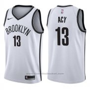 Maglia Brooklyn Nets Quincy Acy #13 Association 2017-18 Bianco