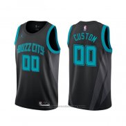 Maglia Charlotte Hornets Personalizzate Citta Nero