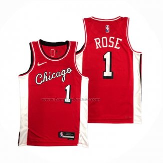 Maglia Chicago Bulls Derrick Rose #1 Citta 2021-22 Rosso