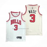 Maglia Chicago Bulls Dwyane Wade NO 3 Association 2021 Bianco
