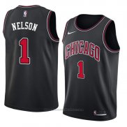 Maglia Chicago Bulls Jameer Nelson #1 Statement 2018 Nero