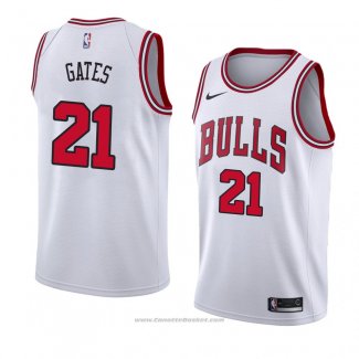 Maglia Chicago Bulls Kaiser Gates #21 Association 2018 Bianco