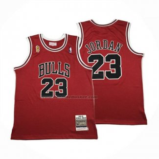 Maglia Chicago Bulls Michael Jordan No 23 Autentico 1995-96 Rosso