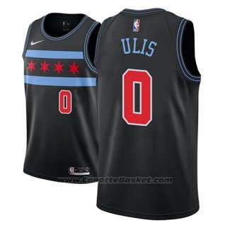 Maglia Chicago Bulls Tyler Ulis #0 Citta 2018-19 Nero