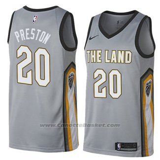 Maglia Cleveland Cavaliers Billy Preston #20 Citta 2018 Grigio