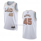 Maglia Cleveland Cavaliers Donovan Mitchell #45 Citta 2022-23 Bianco