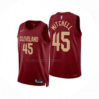 Maglia Cleveland Cavaliers Donovan Mitchell No 45 Icon 2024-25 Rosso