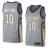 Maglia Cleveland Cavaliers John Holland #10 Citta 2018 Grigio