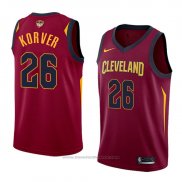 Maglia Cleveland Cavaliers Kyle Korver #26 Icon 2017-18 Finals Bound Rosso